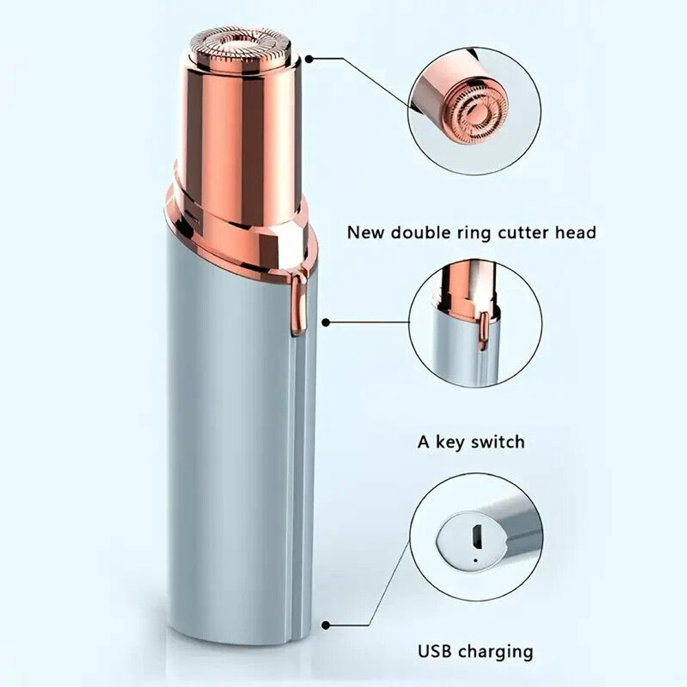 Painless Facial Hair Remover for Women, USB Rechargeable in Rose Gold - Picture 6 of 8